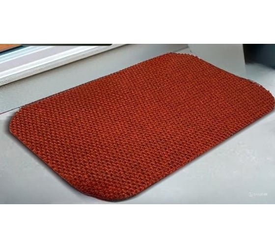 Коврик придверный грязезащитный ворсовой ООО ПК ЦентрВход Оверлок красный, размером 600х400мм 731OB013