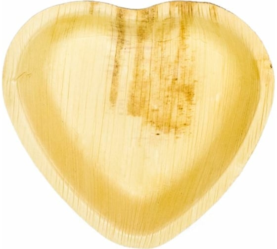 Тарелка PAPSTAR СЕРДЦЕ ЭКО ПАЛЬМОВЫЙ ЛИСТ, 155х165 мм, 25 шт PS-85501