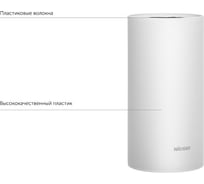 Универсальный пластиковый блок для ножей NADOBA RAFA белый, 724010