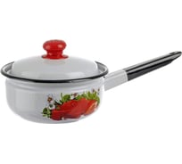 Ковш Сибирские товары эмаль 1.5 л с крышкой с рисунком ДП9868