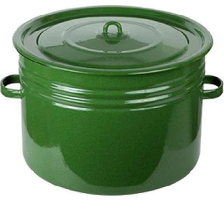 Эмалированный бак Сибирские товары 40 л светлый зеленый рябчик ХТ1712