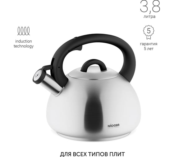 Чайник со свистком NADOBA VIRGA 3,8 л, 731001