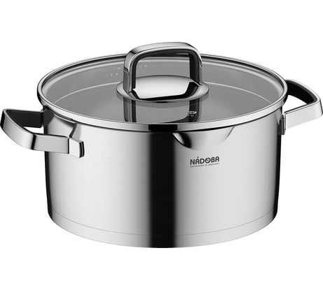 Кастрюля NADOBA DONA со стеклянной крышкой, 24 см/5,1 л, 726111