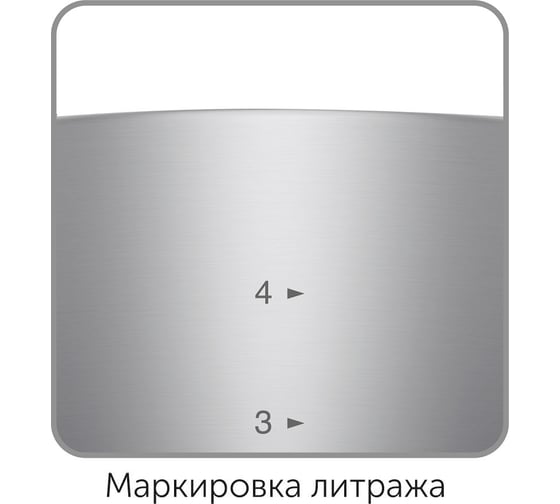 Кастрюля NADOBA DONA со стеклянной крышкой, 24 см/5,1 л, 726111