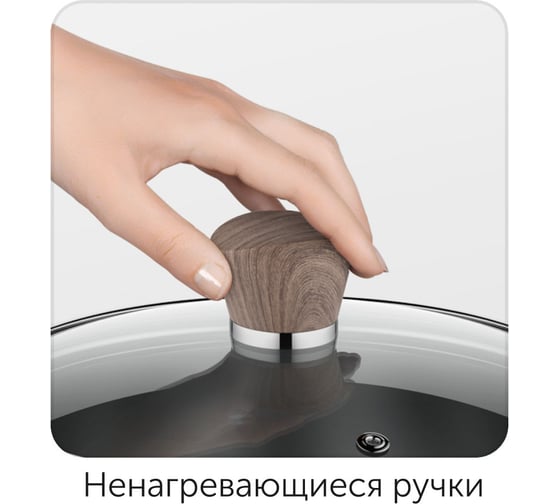 Кастрюля NADOBA LUDVA со стеклянной крышкой, 24 см/5,6 л, 727011