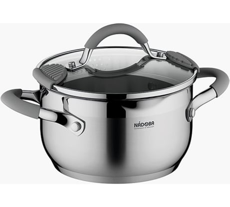 Кастрюля NADOBA NITA со стеклянной крышкой, 18 см/2,5 л, 726913
