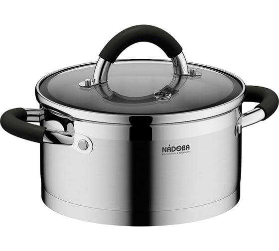 Кастрюля NADOBA OLINA со стеклянной крышкой, 18 см/2,1 л, 726413 1