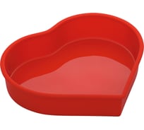 Форма NADOBA MILA для выпечки в виде сердца, силиконовая, 24,5x22x4,6 см, 762022
