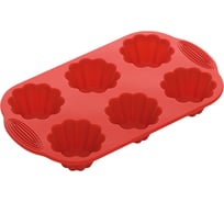 Форма NADOBA MILA для 6 конических маффинов, силиконовая, 29x17x3,7 см, 762014