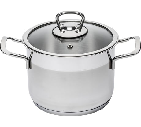 Кастрюля КАТЮША София нержавеющая сталь, 18x13,4 см, 3.2 л, стеклянная крышка 9920-290-0