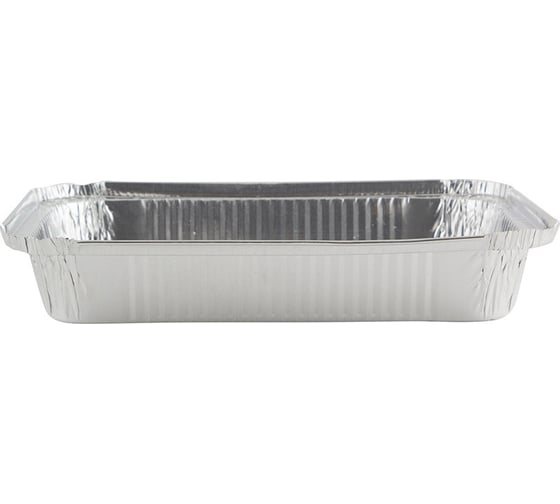 Форма для выпечки Mallony LAMINA размер 225x177x45 см из алюминиевой фольги, прямоугольная, одноразовая 006046