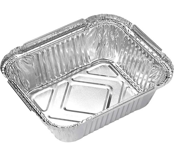 Форма для выпечки Mallony LAMINA размер 15x12x47 см из алюминиевой фольги, прямоугольная, одноразовая 006049