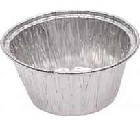 Форма для выпечки Mallony LAMINA размер 78x78x37 мм из алюминиевой фольги, круглая, одноразовая 006044