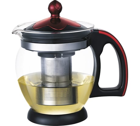 Заварочный чайник Mallony DECOTTO-1200 объем 1,2 л с пластиковой ручкой фильтр из нержавеющей стали 910112