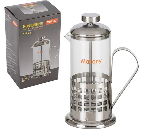 Чайник/кофейник Mallony кофе-пресс Cellula B511-350ML сталь 950139 1