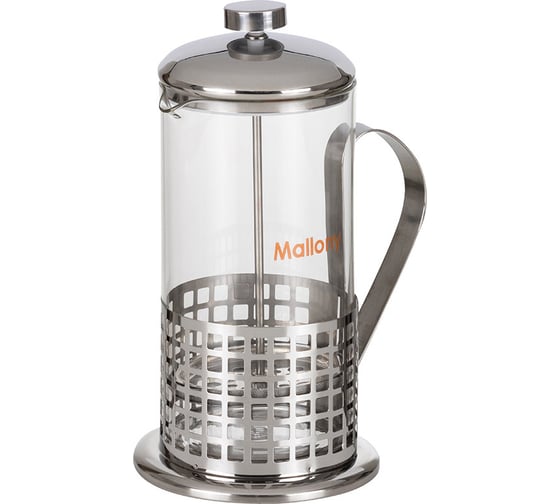 Чайник/кофейник Mallony кофе-пресс CELLULA B511-1000ML из жаропрочного стекла 1 л в корпусе из нержавеющей стали 950064