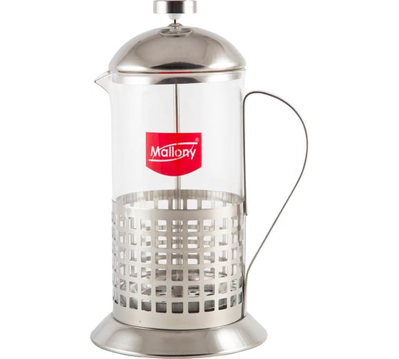 Чайник/кофейник Mallony кофе-пресс CELLULA B511-1000ML из жаропрочного стекла 1 л в корпусе из нержавеющей стали 950064