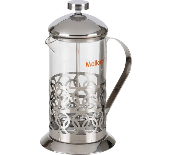 Чайник/кофейник Mallony кофе-пресс OLIMPIA T046-600ML из жаропрочного стекла 600 мл из нержавеющей стали 950137