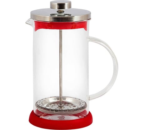 Чайник/кофейник Mallony кофе-пресс RUBINO 800 мл из боросиликатного стекла цвет красный 950072