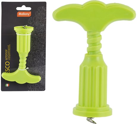 Штопор Mallony FRESCO с пластиковой ручкой/с насадкой на бутылку 008511