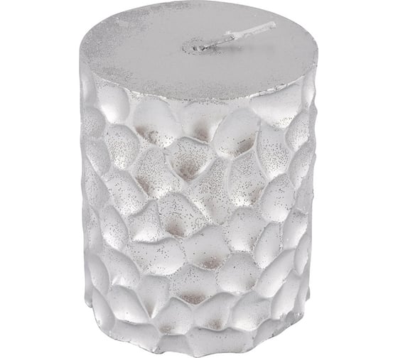 Свеча Волшебная страна Deco Christmas Iceberg 80x65 мм серебряная 103387