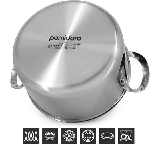 Кастрюля Pomi d'Oro с крышкой 24 см 6 л P595730 Maestro