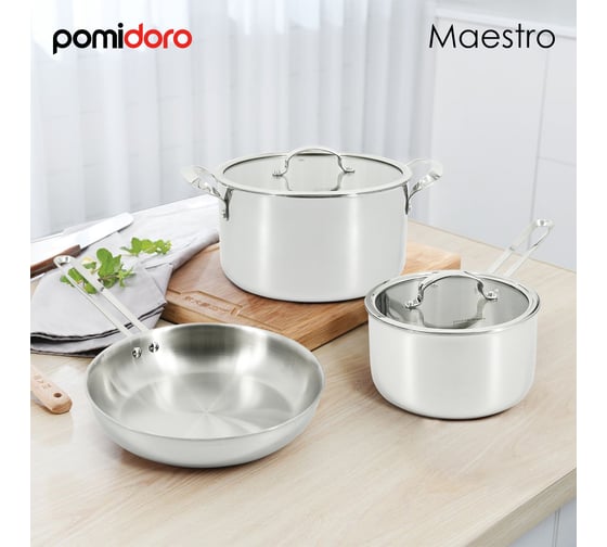 Кастрюля Pomi d'Oro с крышкой 24 см 6 л P595730 Maestro
