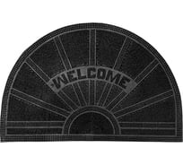 Придверный резиновый коврик ComeForte PIN MAT ВЕЛКОМ 40x60 см полукруглый CC002214