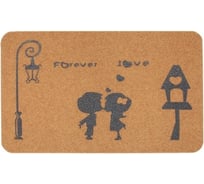 Влаговпитывающий коврик ComeForte ВЕЛЮР ЛЮБОВЬ НАВСЕГДА 40x60 см бежевый TCLR/W-309