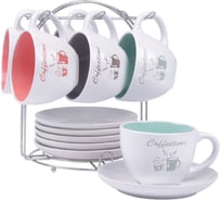 Чайный набор BONJART 12 предметов 250 мл на металлическом стенде СП593