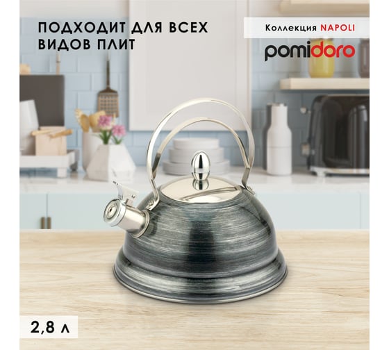 Чайник со свистком Pomi d'Oro 2,8 л P-650194 Napoli
