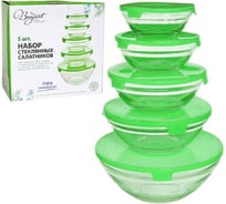 Набор салатников BONJART 5 предметов стекло 3270 ТП6664