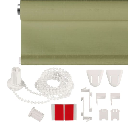 Рулонная штора PRAKTO Shantung 200x175 см, оливковый 6533636