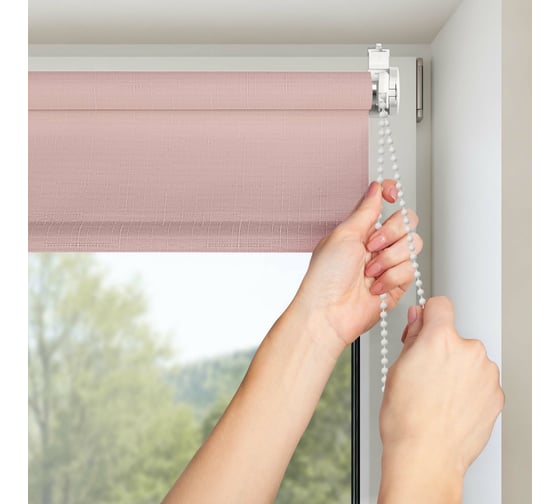 Рулонная штора PRAKTO Shantung 100x160 см, пыльная роза 8316034