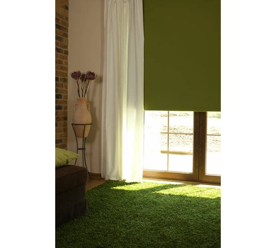 Рулонная штора PRAKTO Blackout Silver 200x175 см, зеленый 7795165