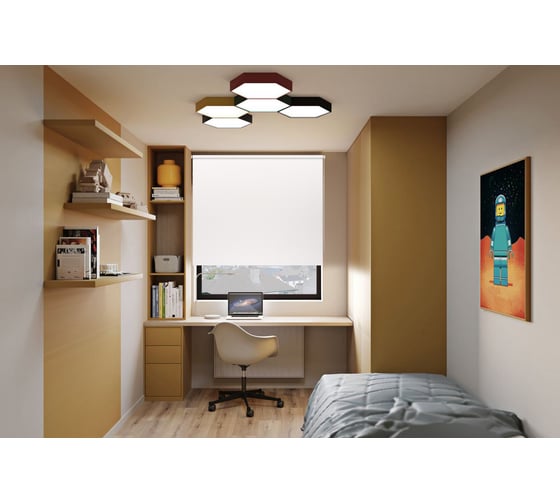 Рулонная штора PRAKTO Blackout Color 55x160 см, белый 8314153