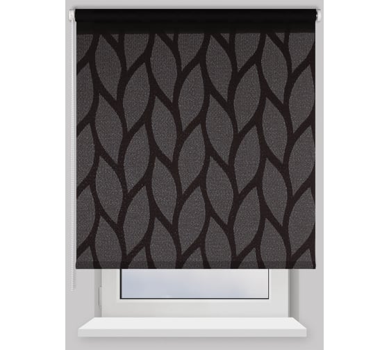 Рулонная штора PRAKTO Bella 200x175 см, черный 6530765 1