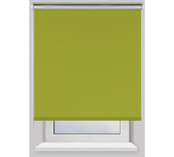 Рулонная штора PRAKTO Blackout Silver 55x160 см, зеленый 7799156 1