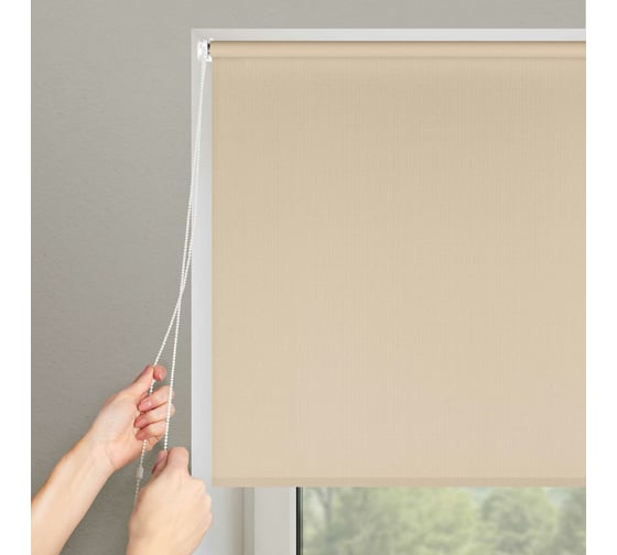 Рулонная штора PRAKTO Shantung 110x250 см, песочный 8316614