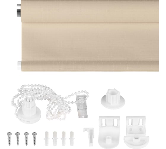 Рулонная штора PRAKTO Shantung 110x250 см, песочный 8316614