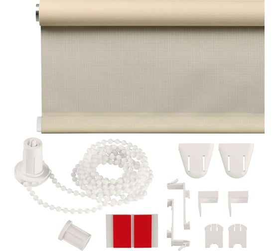Рулонная штора PRAKTO Shantung 70x250 см, песочный 8310544