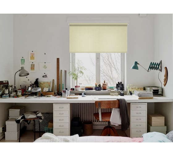 Рулонная штора PRAKTO Shantung 80x250 см, песочный 8310551