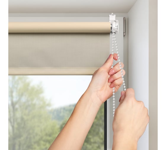 Рулонная штора PRAKTO Shantung 80x250 см, песочный 8310551