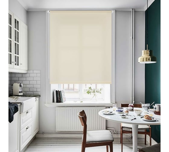Рулонная штора PRAKTO PLAIN 120x150 см, экрю 8315419