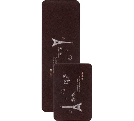 Коврик на кухню ComeForte Paris велюр набор 40x60, 40x120 см темно-коричневый KM-020 KM-020M