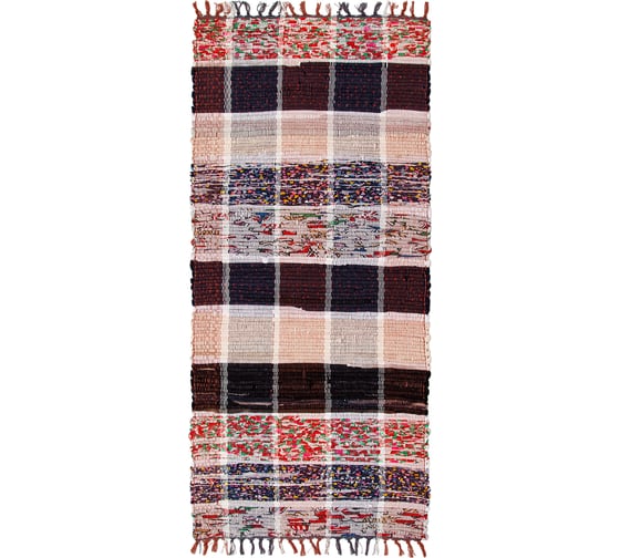Напольный хлопковый коврик ComeForte PREMIUM NEW SILVER CHECK 60x180 см NSCCR-006