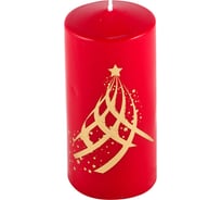 Свеча Волшебная страна Deco Christmas 56х120 Eлка золото на красном 008158