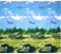 Банная простыня Банные штучки Танки 180x150 см /20 33359 1