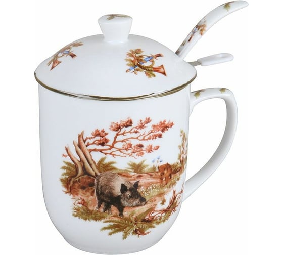 Кружка Rosenberg с заварником и ложкой R-260034 1