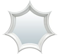 Декоративное зеркало QWERTY Турин белый 25 см, зеркало 13 см 74059